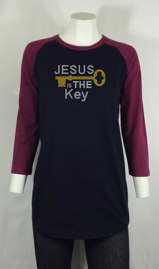 Jesus is the key burgundy