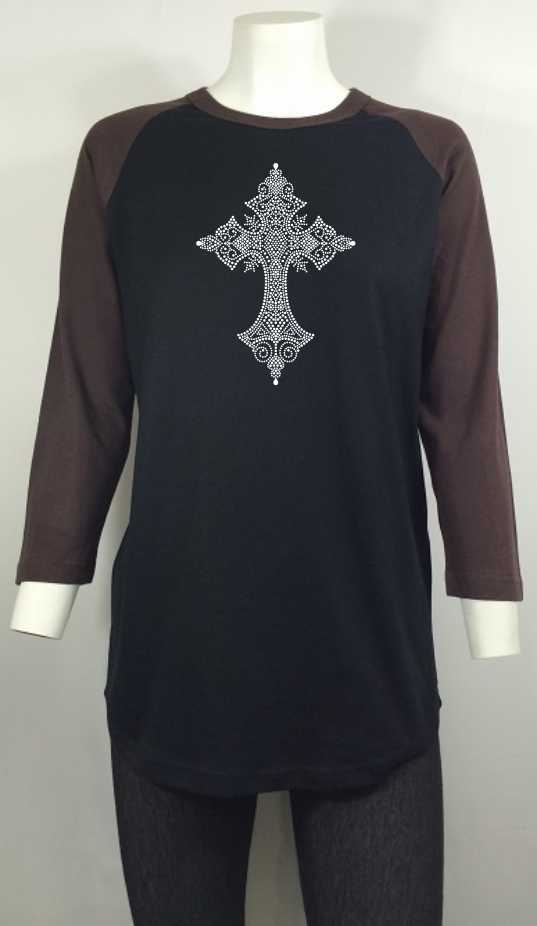 teardrop cross brown