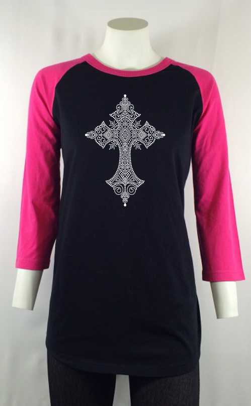 teardrop cross pink