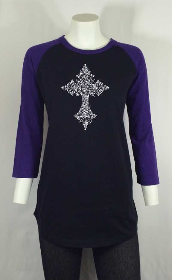 teardrop cross purple