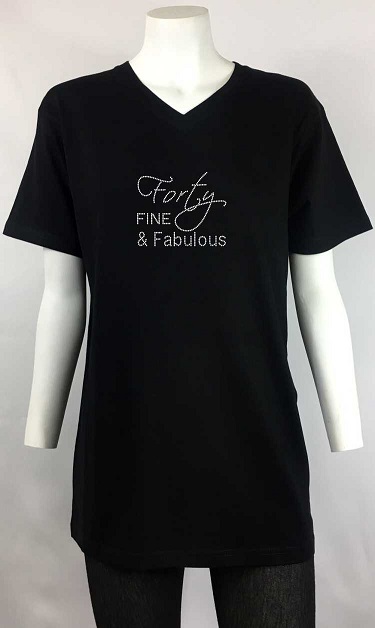forty fine & fabulous v-neck men