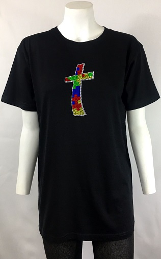 autism cross t-shirt men