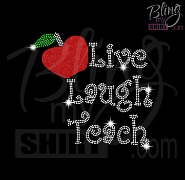 live laugh teach glitter