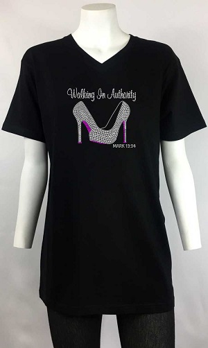 walking in authority v-neck men